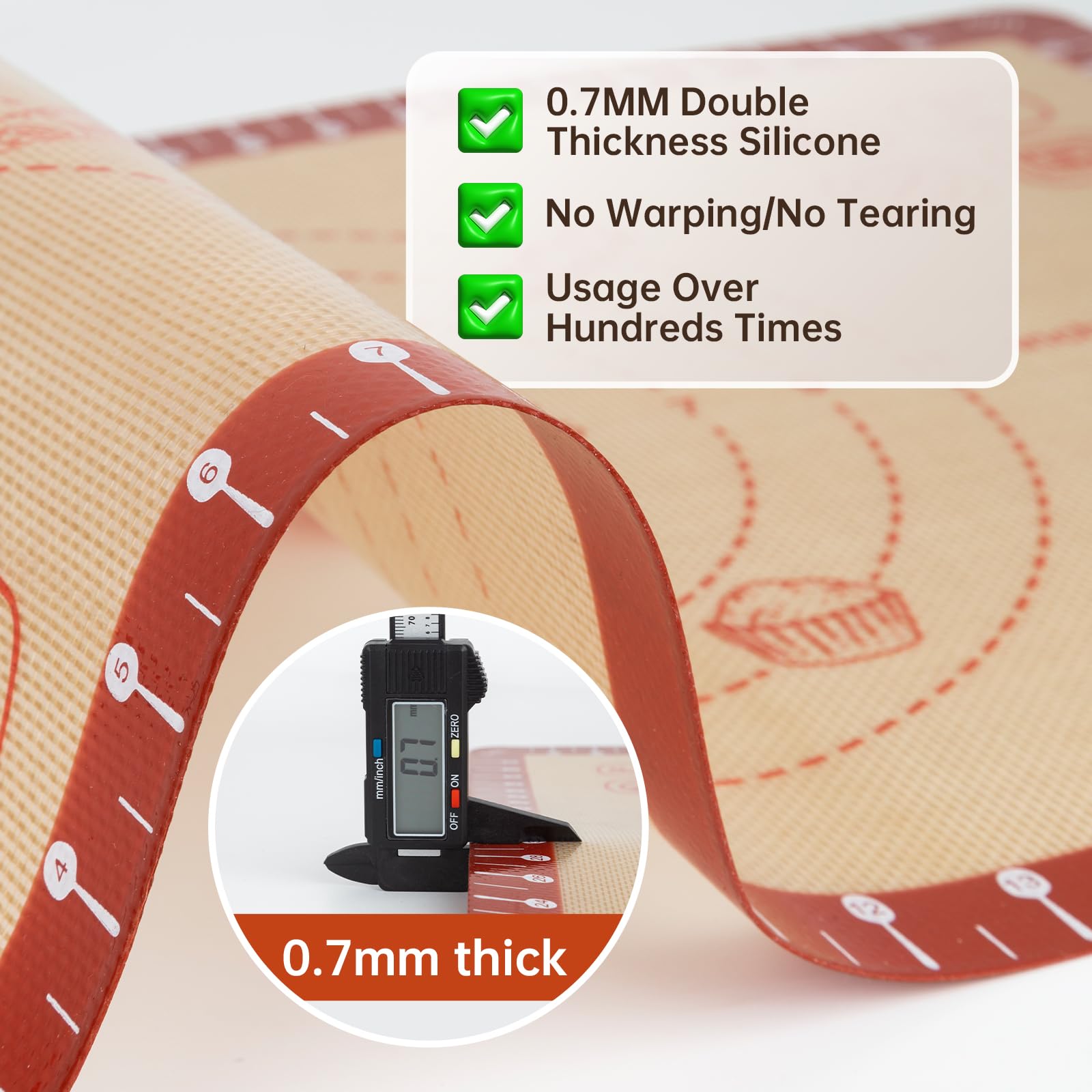 Bredominant dishwasher-safe mat easy to clean after high-heat baking sessions
