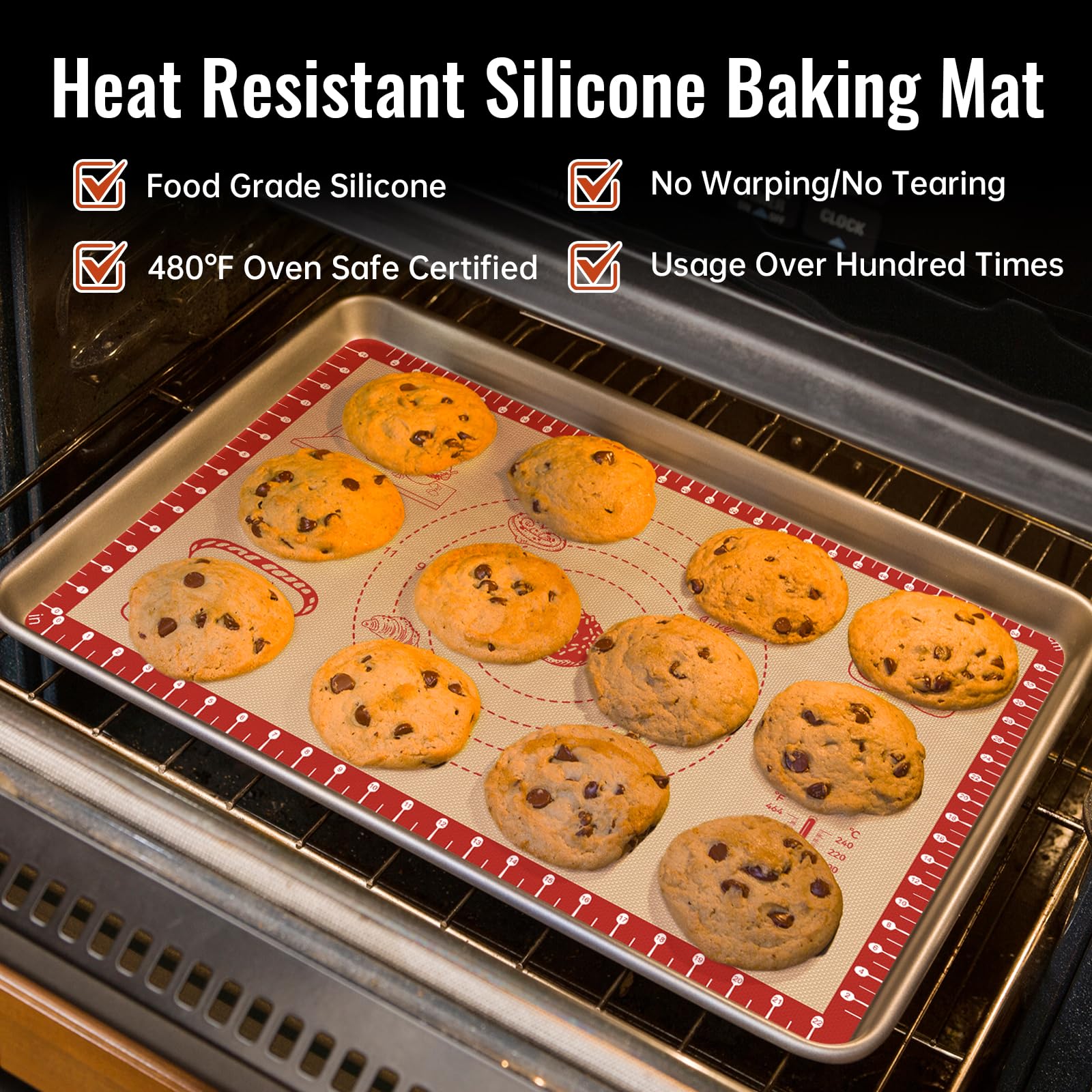 Bredominant eco-friendly reusable mat reduces disposable parchment use and waste