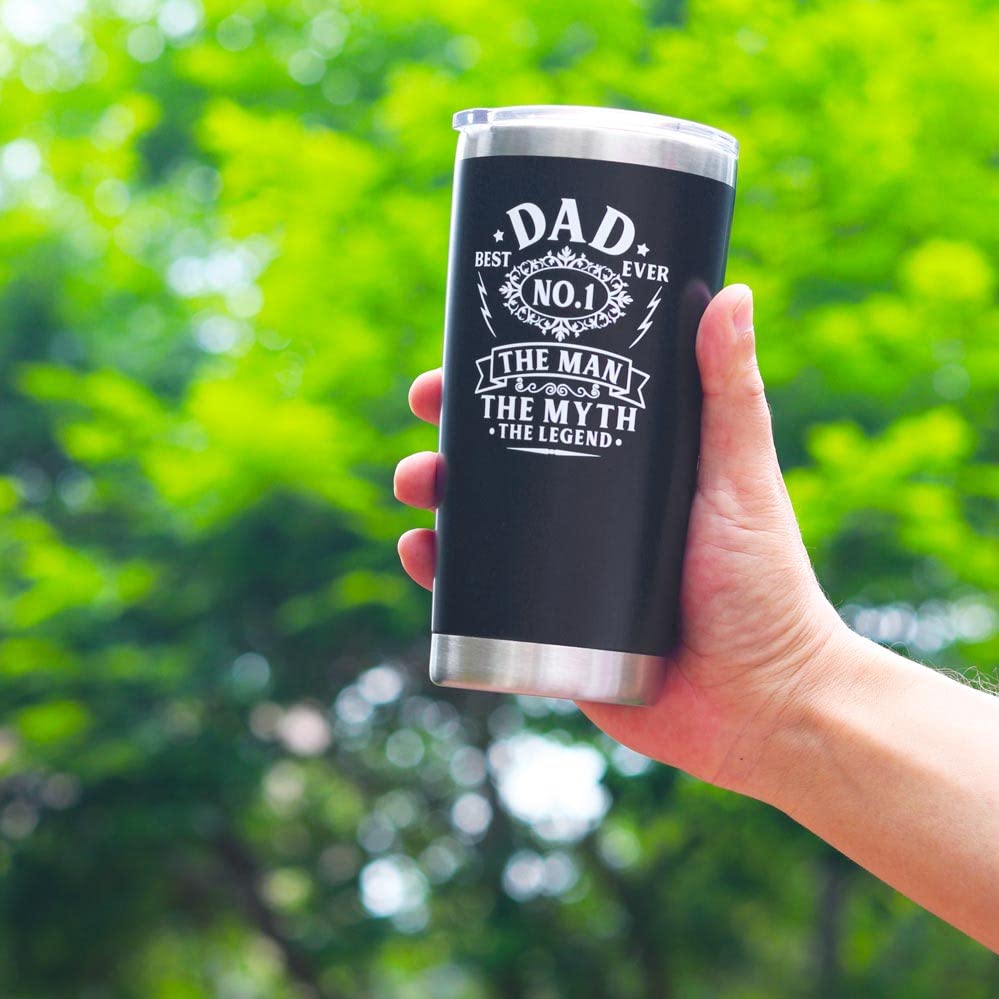 Breezy Valley Dad Tumbler insulated 20oz keeps beverages at the desired temperature.