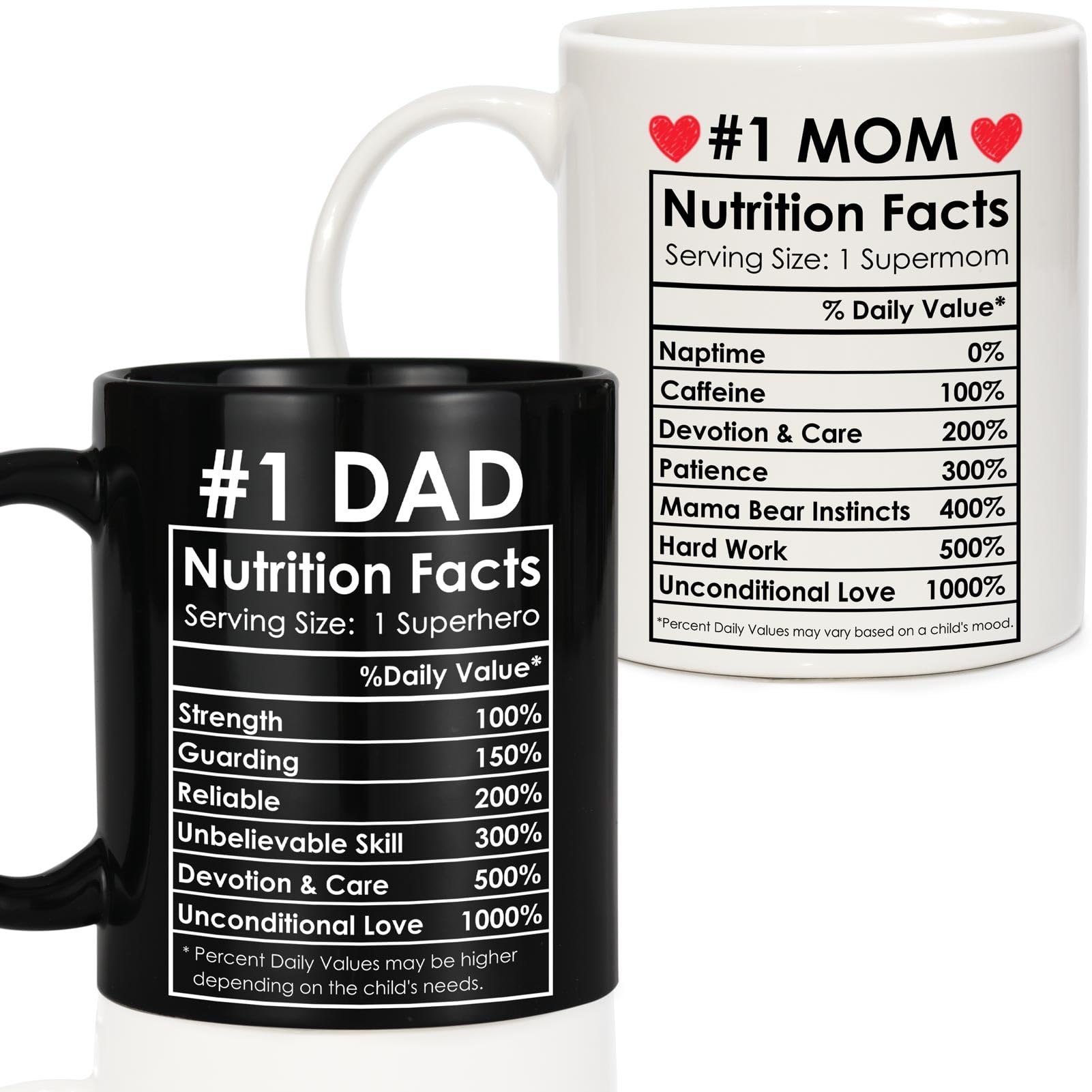 Breezy Valley mom and dad mug set with matching designs for thoughtful gifting