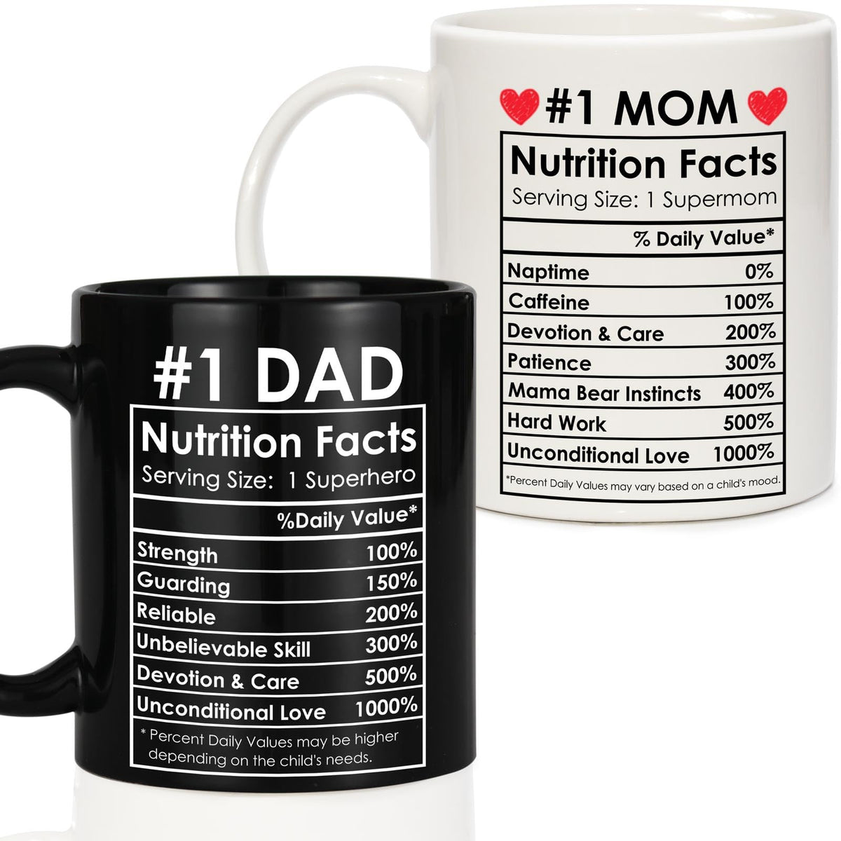 Breezy Valley mom and dad mug set with matching designs for thoughtful gifting