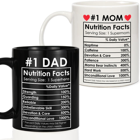 Breezy Valley mom and dad mug set with matching designs for thoughtful gifting