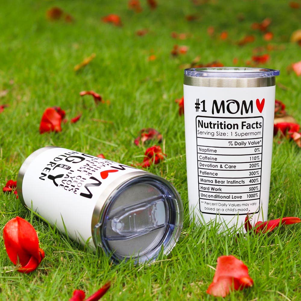 Breezy Valley #1 Mom tumbler in cupholder demonstrates travel-friendly size.