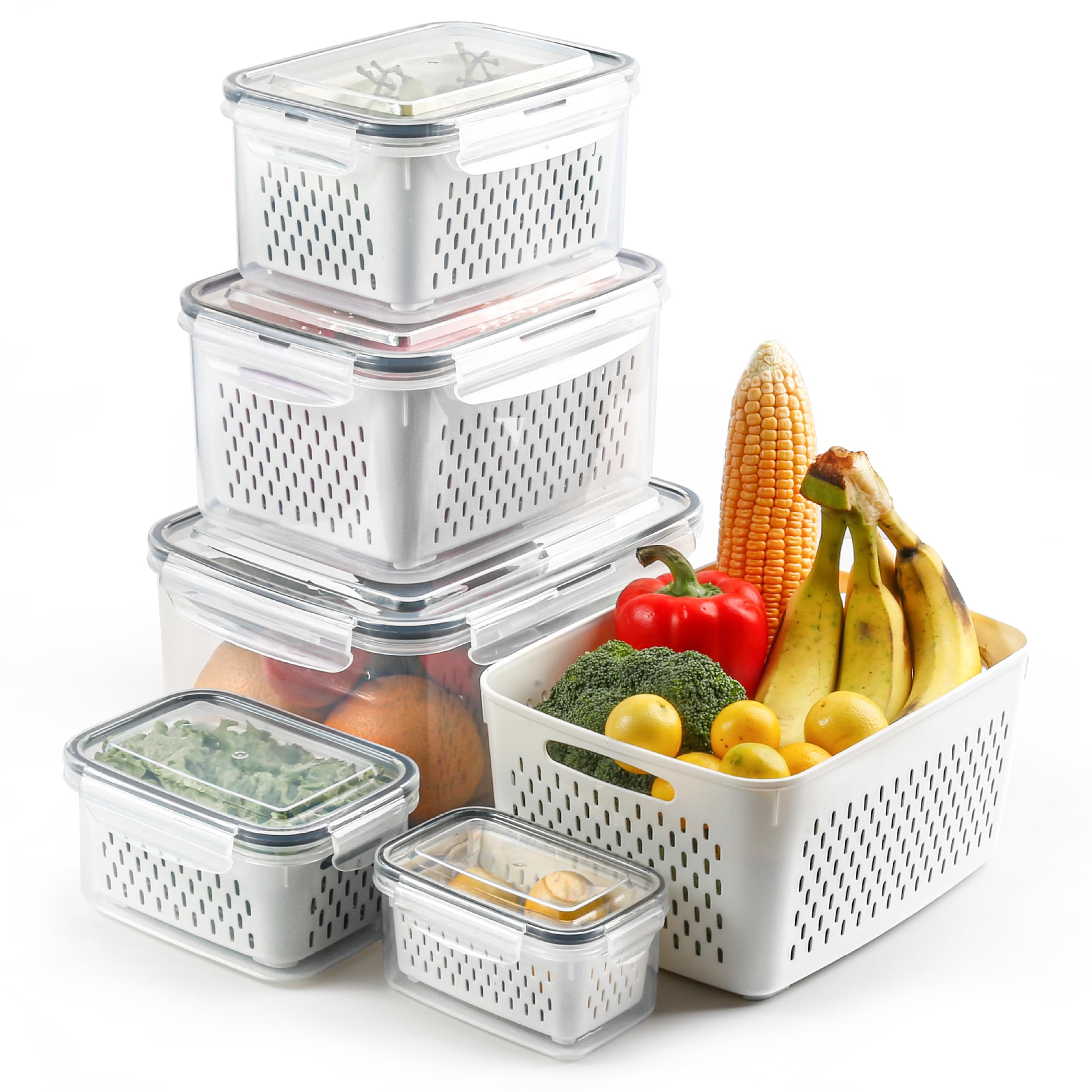 BreezyHome fridge fruit storage set keeps produce organized and accessible