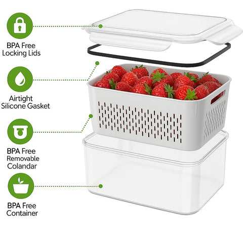 BreezyHome stackable design maximizes fridge organization and efficiency
