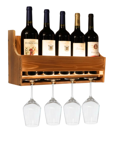 Brekle wall-mounted wine glass holder keeps glasses within easy reach
