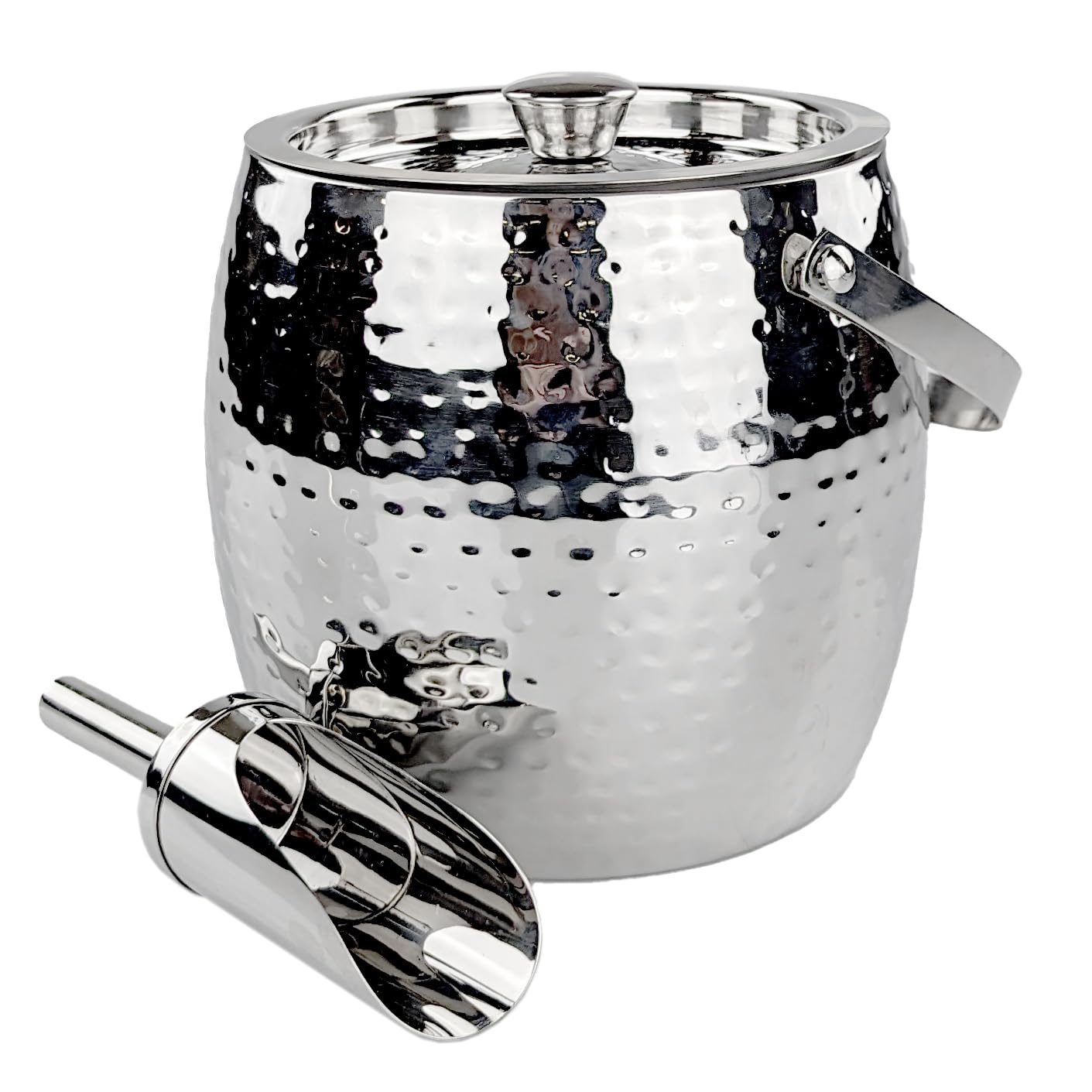 BREKX 3-QT insulated ice bucket with lid and scoop keeps ice cold for parties