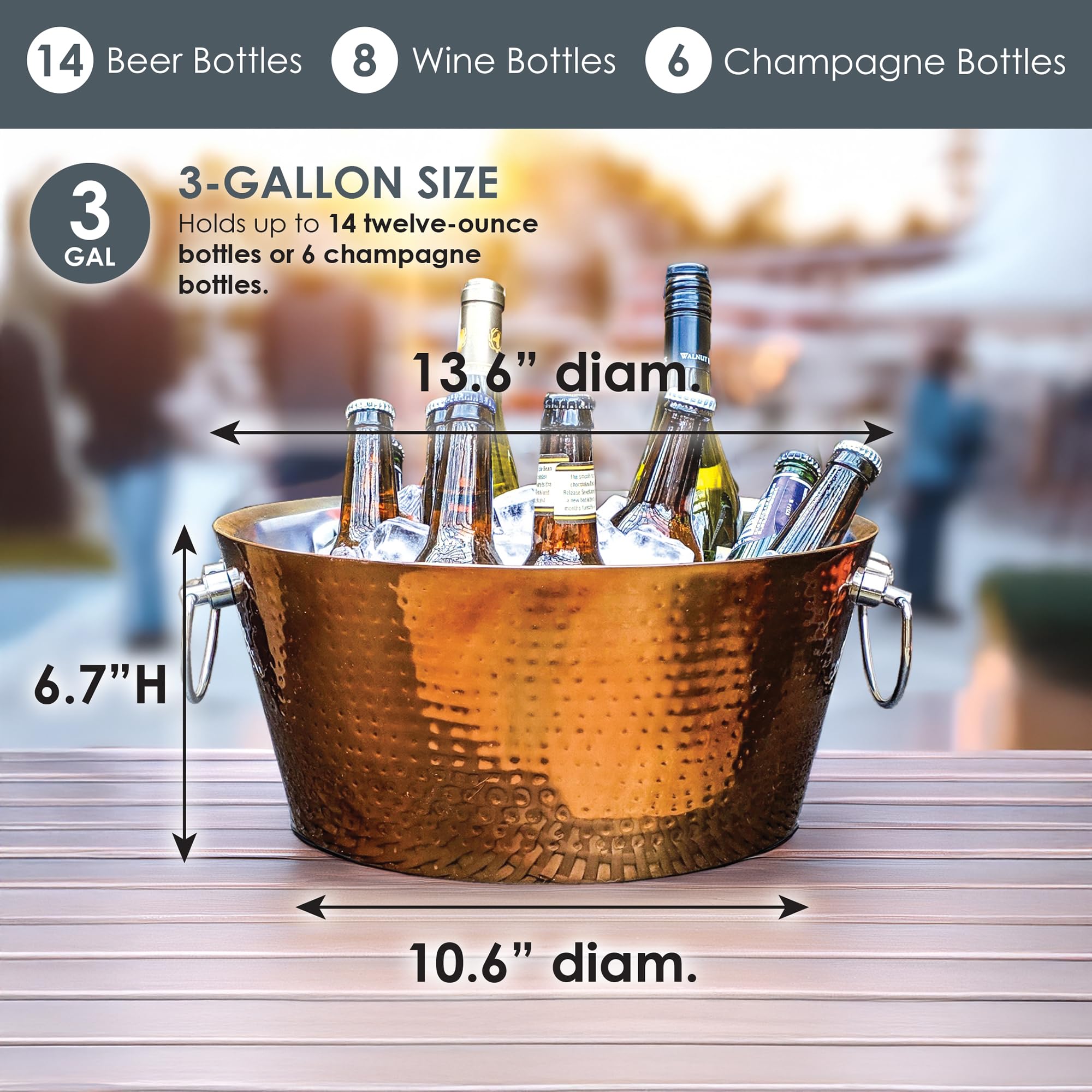 BREKX drink chiller enhances outdoor gatherings with chilled beverages.