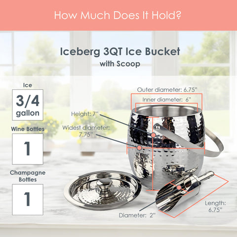 BREKX premium metal scoop included for quick ice serving