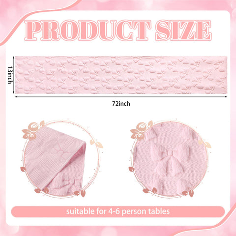 Breling coquette bow dresser scarf brightens bedrooms with playful pink accent.