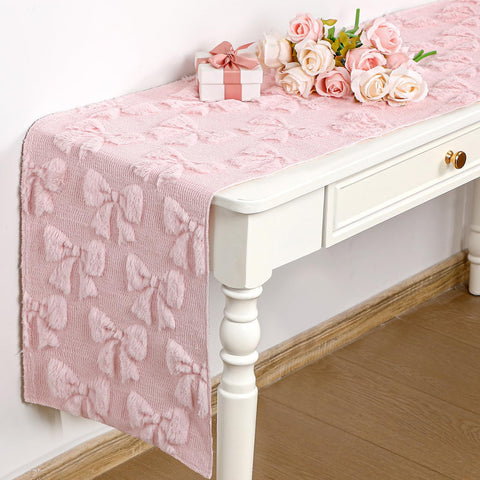 Breling versatile pink table runner suits country modern and farmhouse interiors.