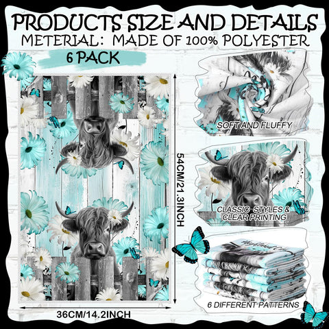 Breling Highland Cattle kitchen towel pattern adds charming, playful character to kitchen decor.