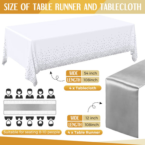 Breling satin table runner in soft finish ideal for upscale receptions.
