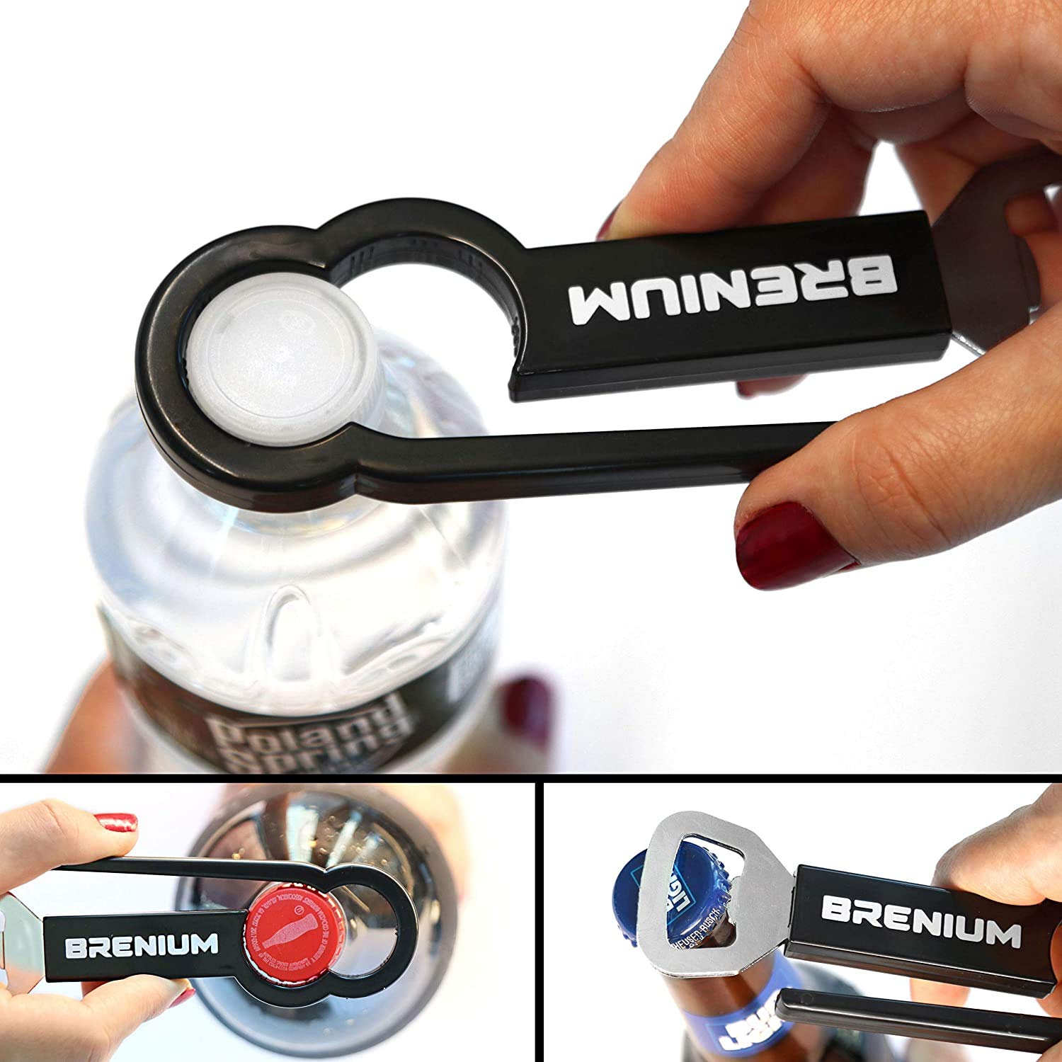 Brenium ergonomic grip bottle opener easing lid opening for seniors