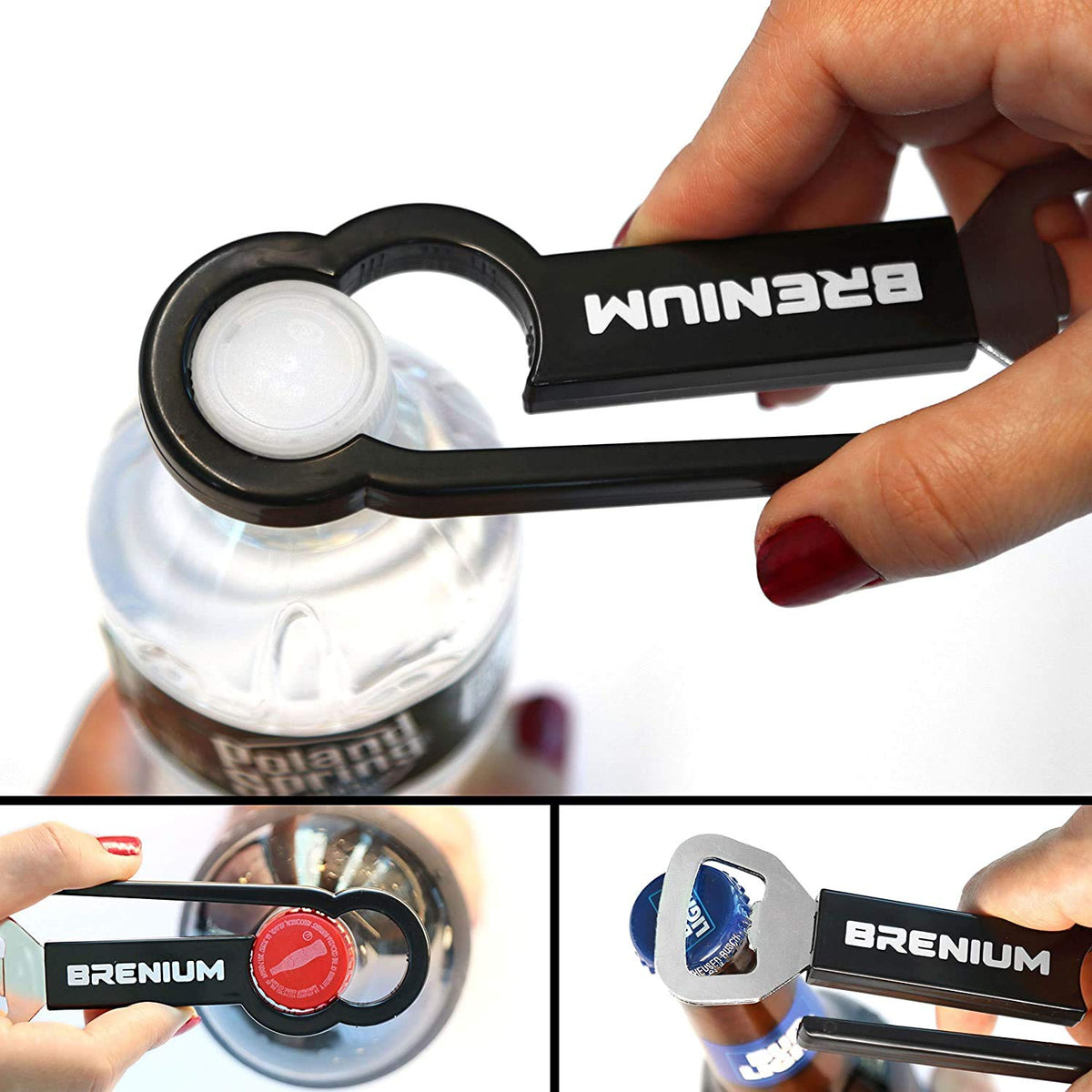 Brenium ergonomic grip bottle opener easing lid opening for seniors