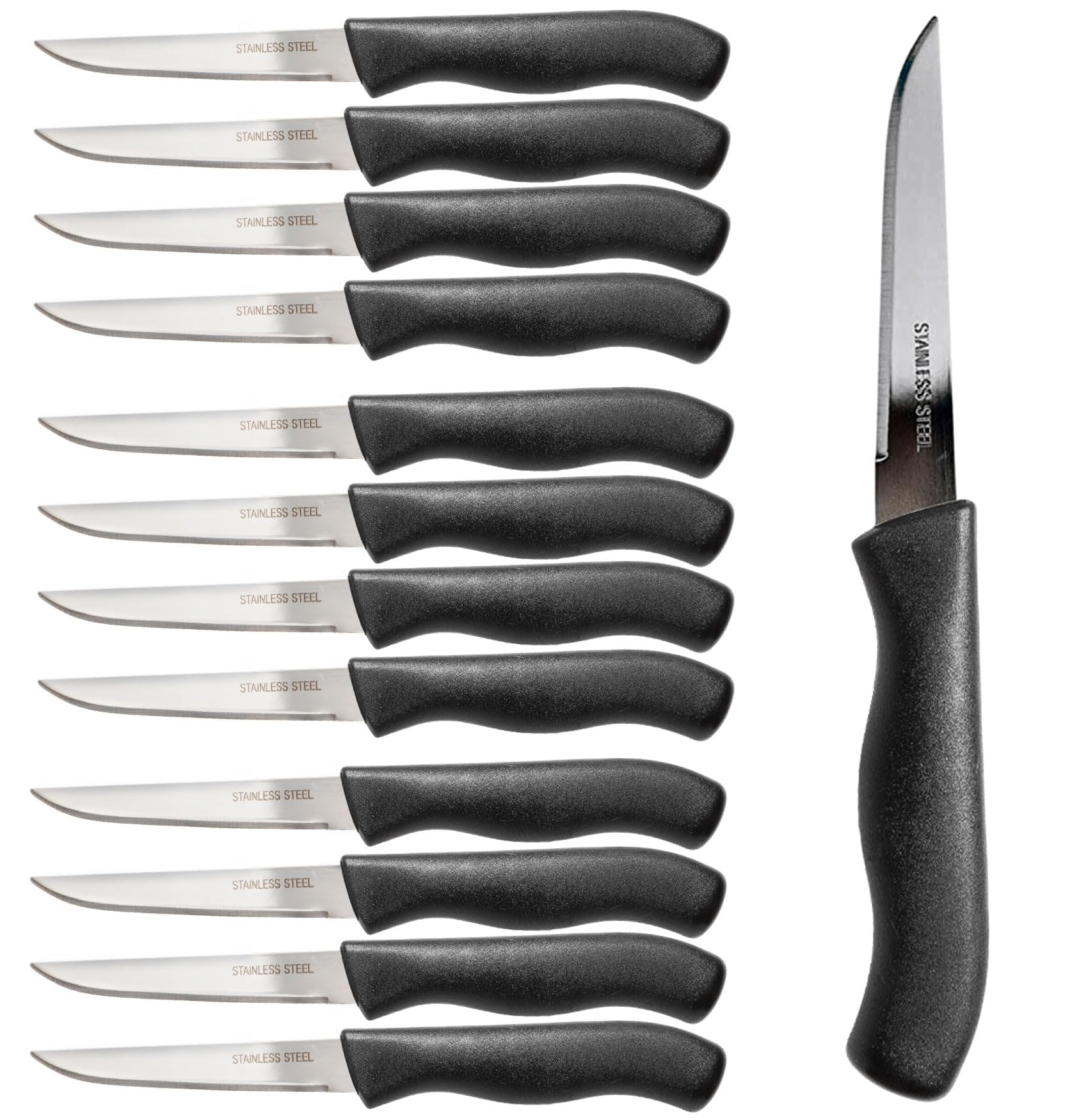 Brenium 12 piece paring knife set with sharp 3 inch blades for precise prep