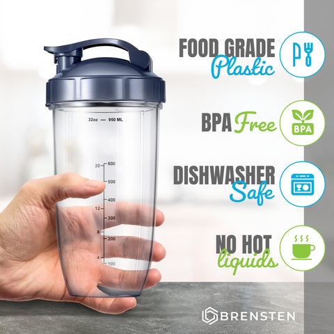 Brensten NutriBullet replacement kit includes cups, lids, and gaskets for complete setup