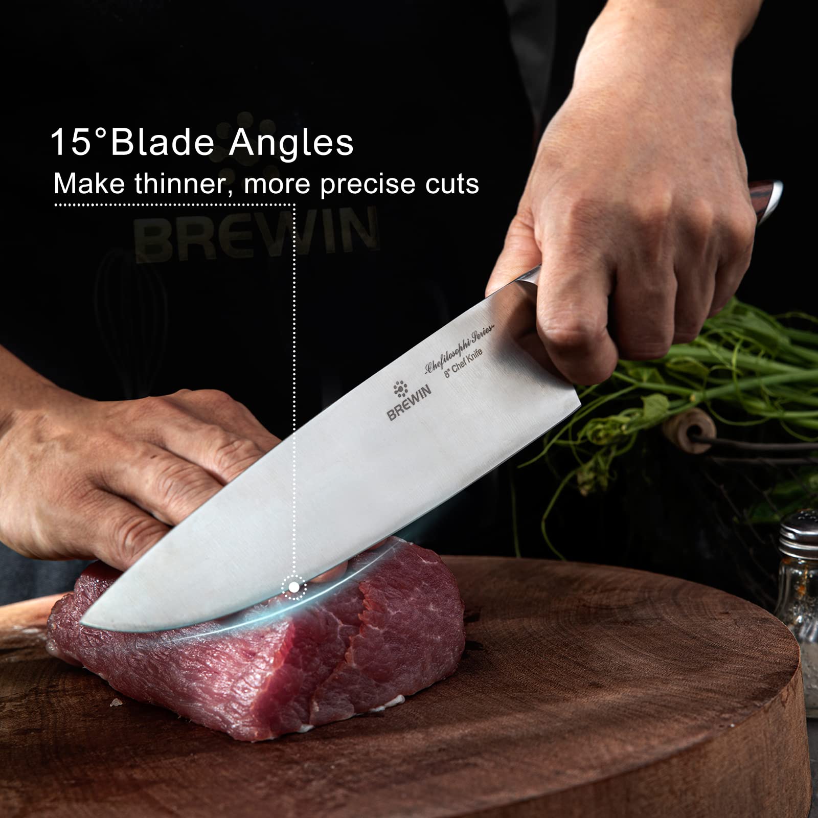 Brewin Chefilosophi santoku and chef blades demonstrate versatility in the kitchen