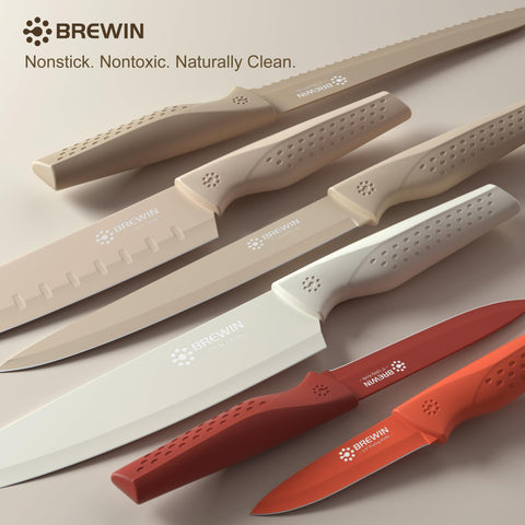 Brewin Knife Set 8-Inch Slicing Knife enables clean, uniform cuts