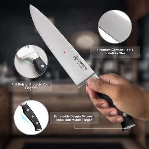 Brewin utility knife slicing display showcases nimble daily prep tasks.