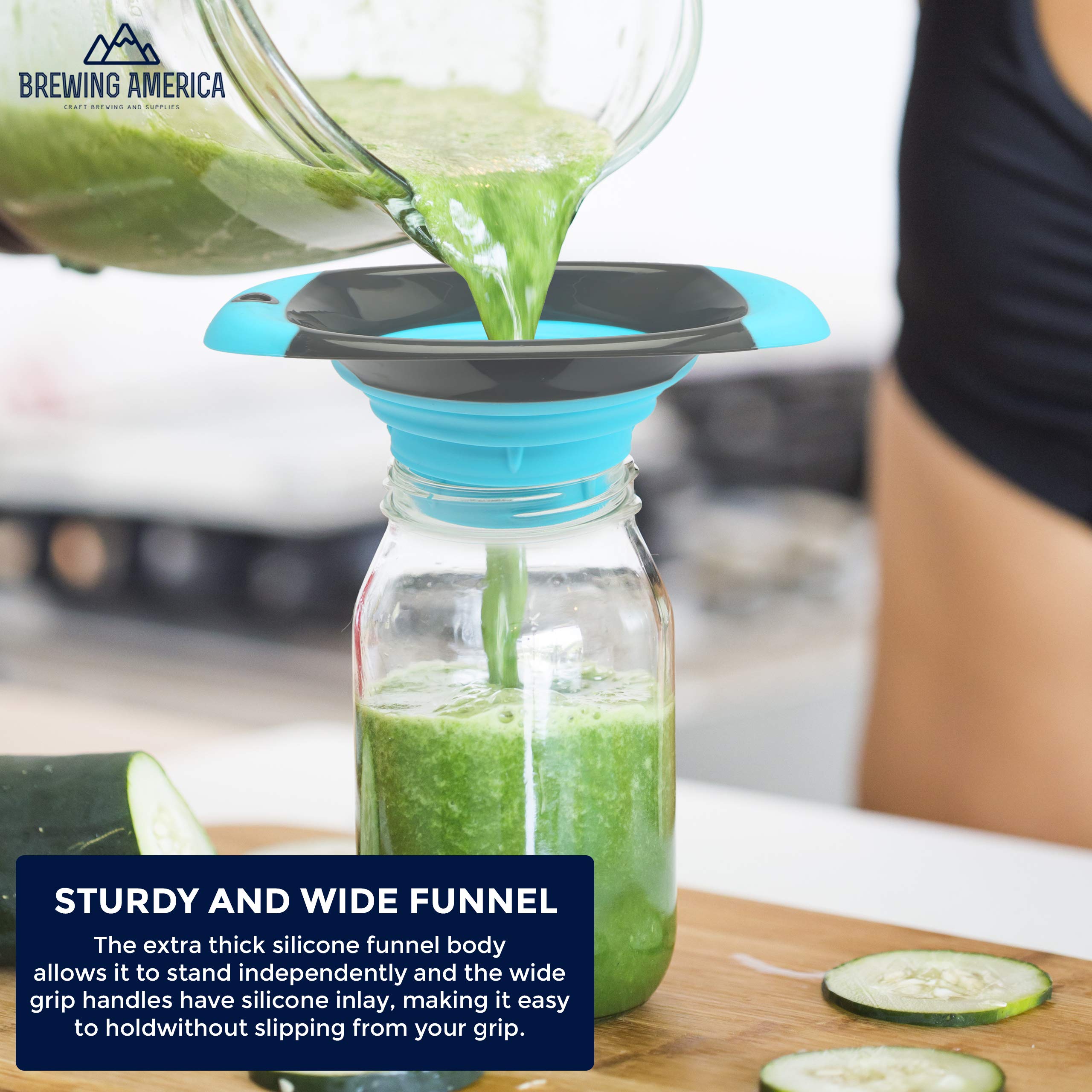 Brewing America multi-use funnel suitable for arts and cooking projects.
