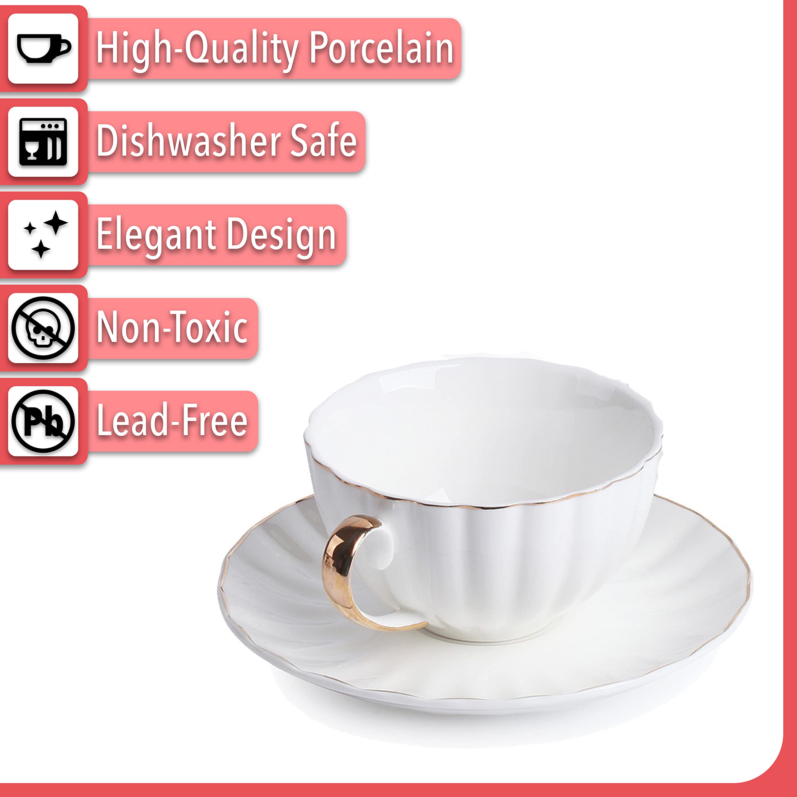 Brew To A Tea glossy porcelain finish for durable daily use