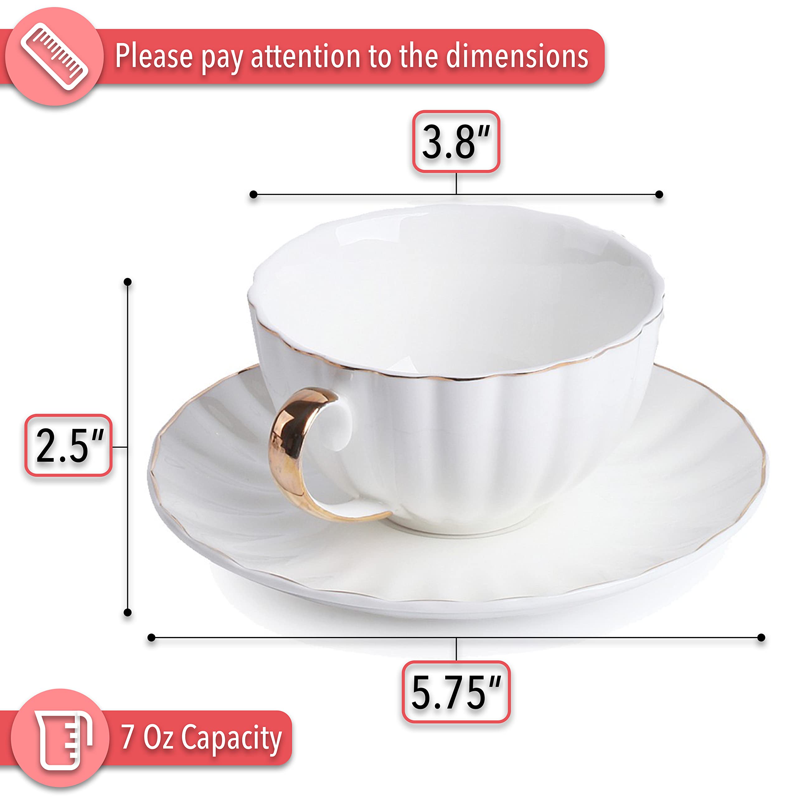 Brew To A Tea golden trim detail adds refined charm