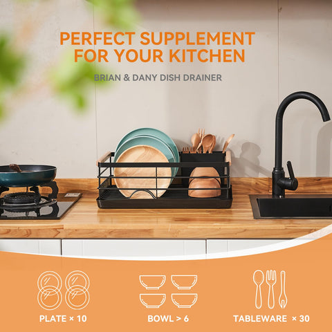 BRIAN & DANY cutlery holder with dividers fits forks and spoons neatly.