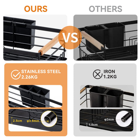 BRIAN & DANY compact, space-saving rack frees counter space for dishes and glassware.