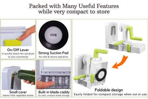 Brieftons QuickFold cleaning brush included for quick cleanup after use.