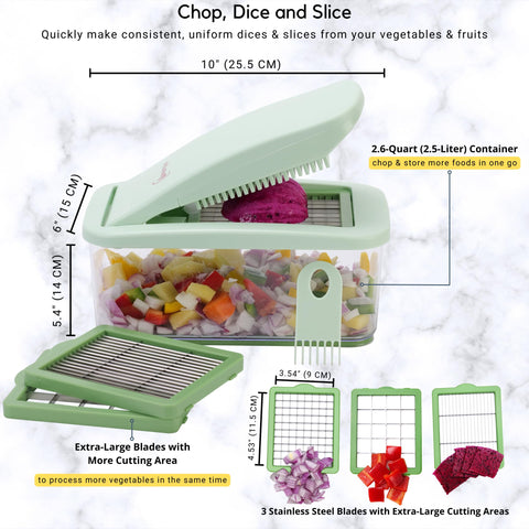 Brieftons QuickPush packaging includes blades, container, tool, and recipe ebooks.