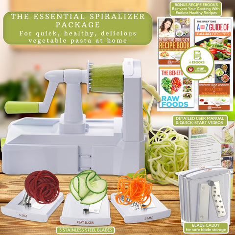 Brieftons spiralizer extra blade caddy keeps blades safe and organized
