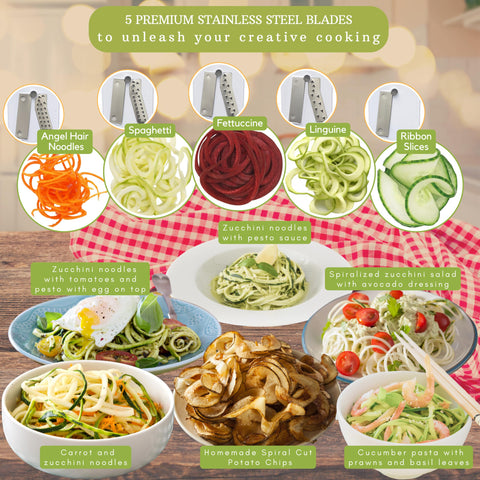 Brieftons spiralizer quick-release blade rack enables compact storage