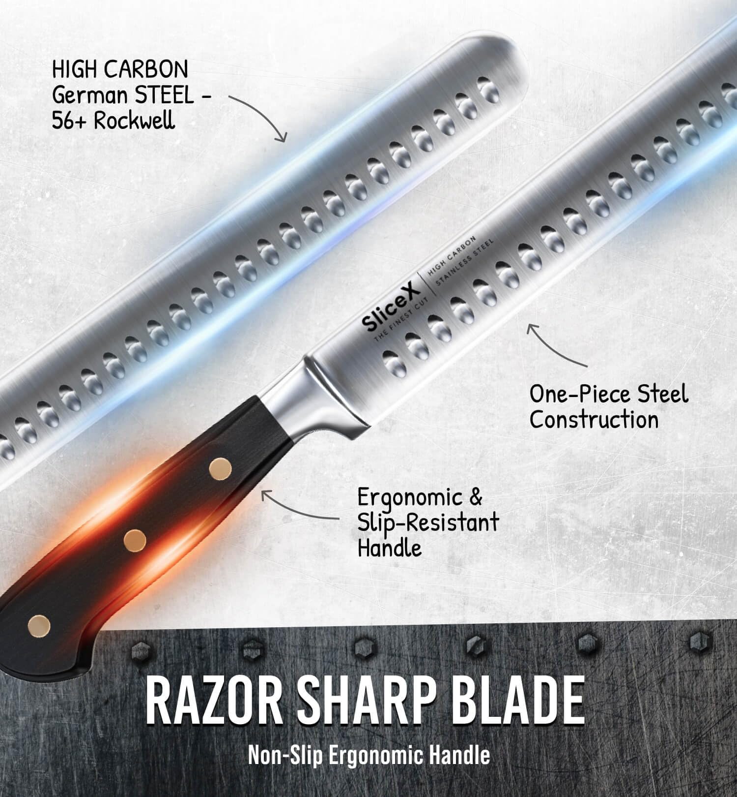 Bright Hobby Brisket Knife packaging display shows stylish gift-worthy presentation