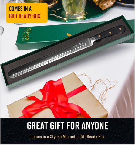 Bright Hobby Brisket Knife carving turkey with confident control and clean slices