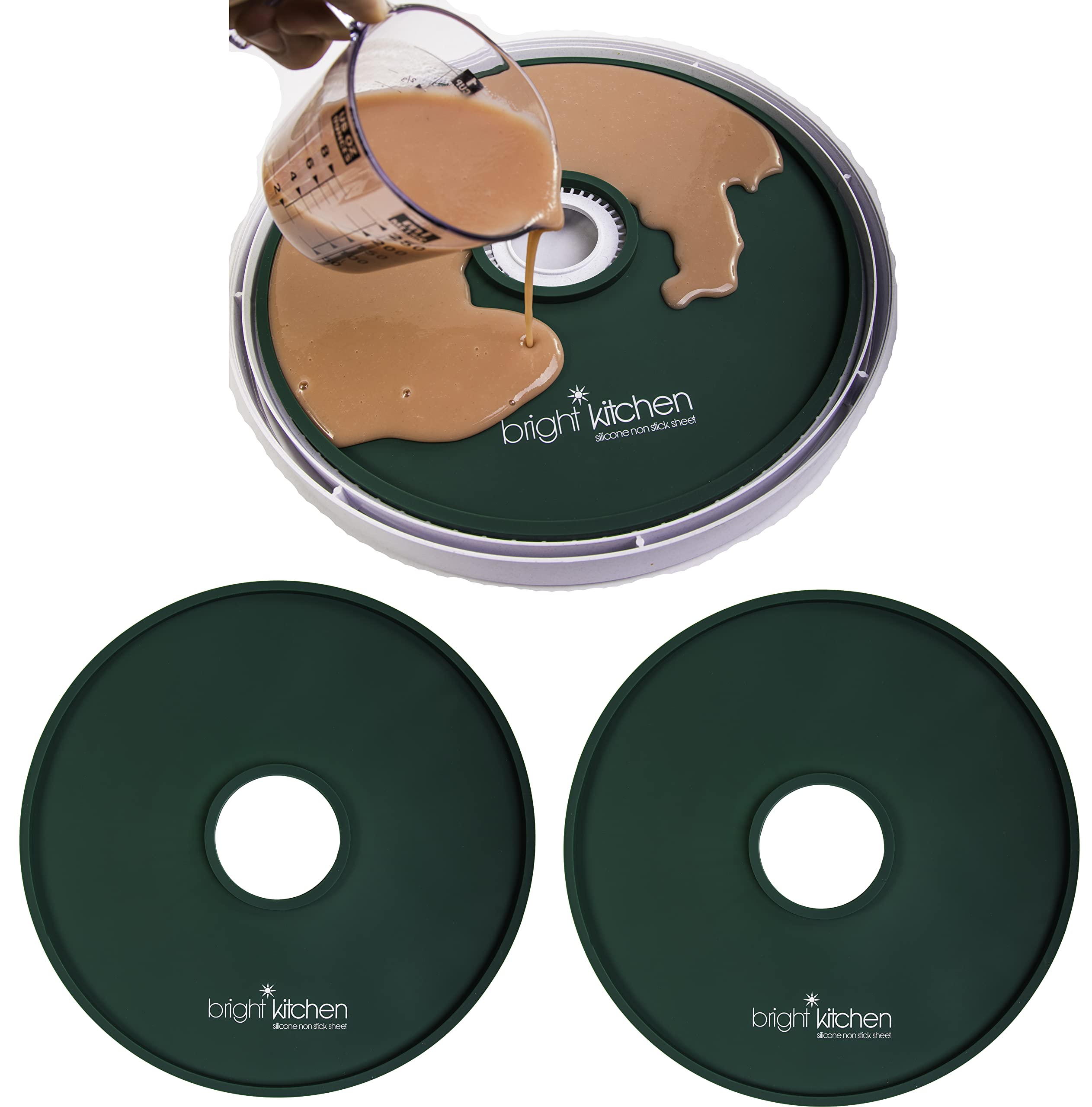 Bright Kitchen Edge 12.5-inch circle sheet in use to dehydrate fruit leather