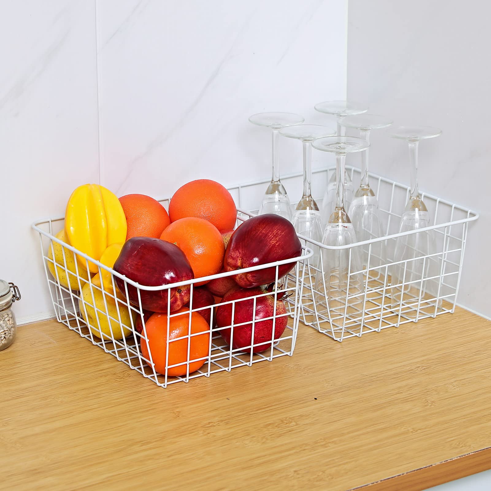 Brightalk small bin for toiletries keeps countertops neat.