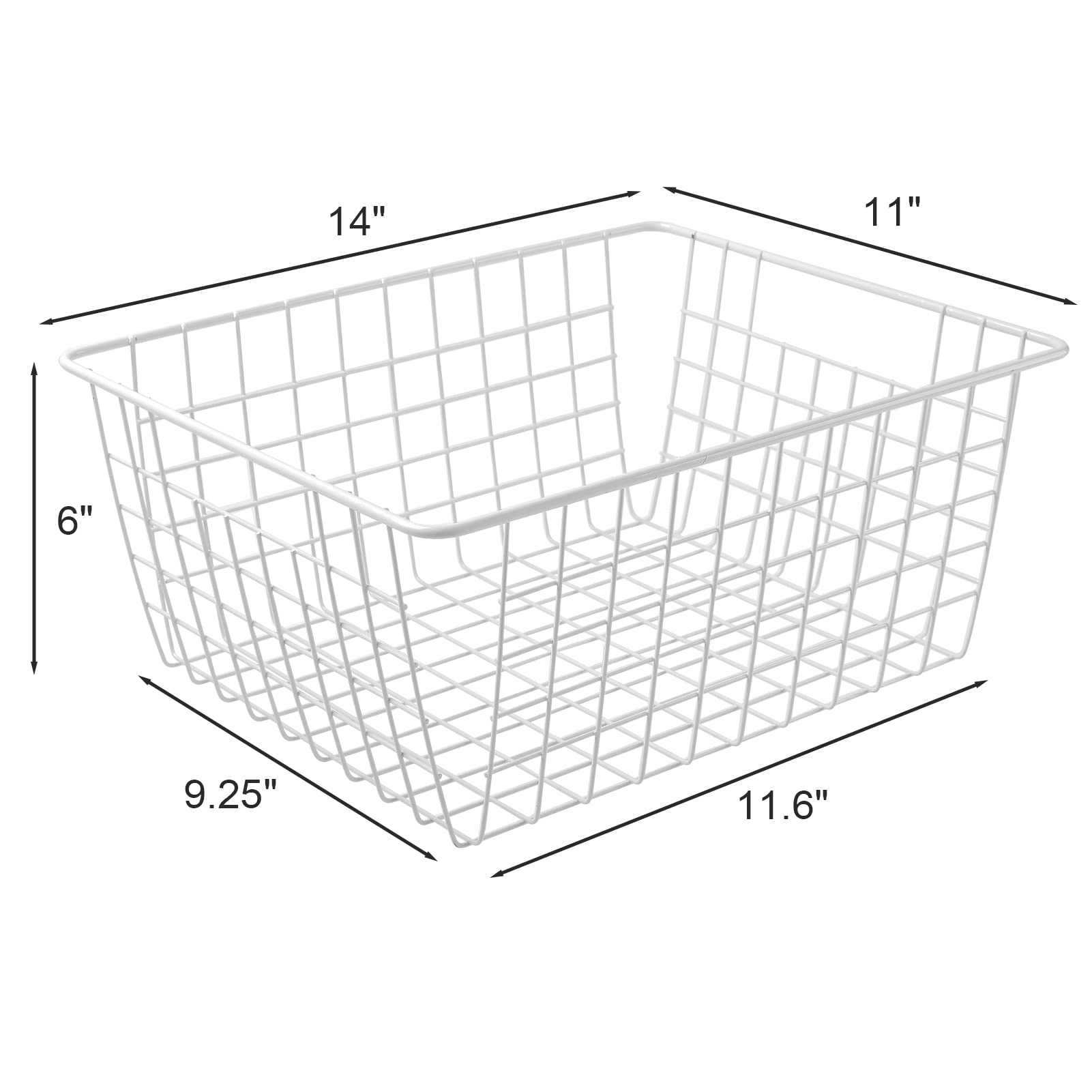 Brightalk white wire storage bins for freezer help you see contents at a glance