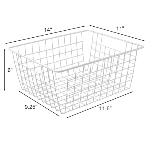 Brightalk white wire storage bins for freezer help you see contents at a glance