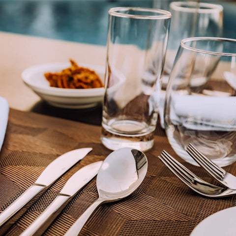 Brightown flatware is dishwasher-safe for simple cleanup after meals.
