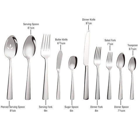 Brightown serving utensils set complete for salads and desserts.