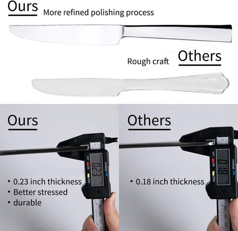 Brightown steak-knife included for versatile dining and entertaining.