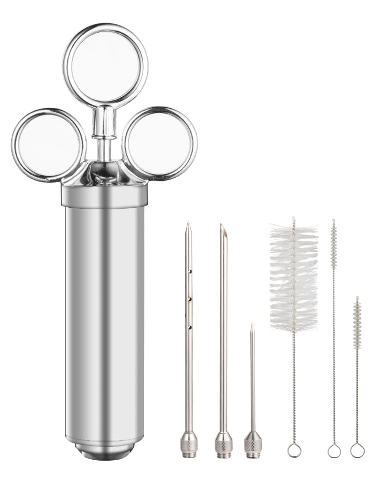 Brigii meat injector syringe with 2oz barrel for juicy marinades
