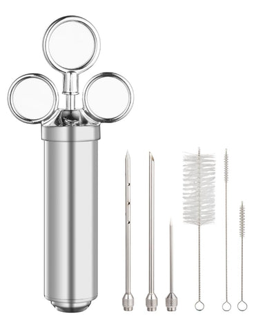 Brigii meat injector syringe with 2oz barrel for juicy marinades