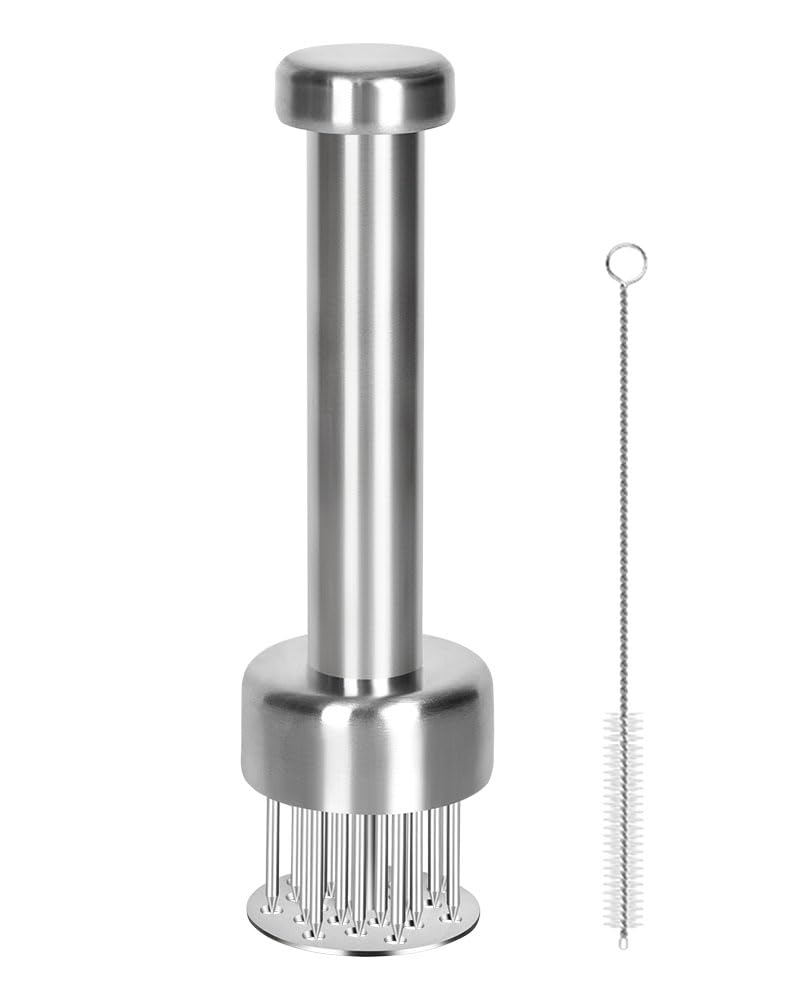 Brigii meat tenderizer with 21 needles piercing meat for tenderness