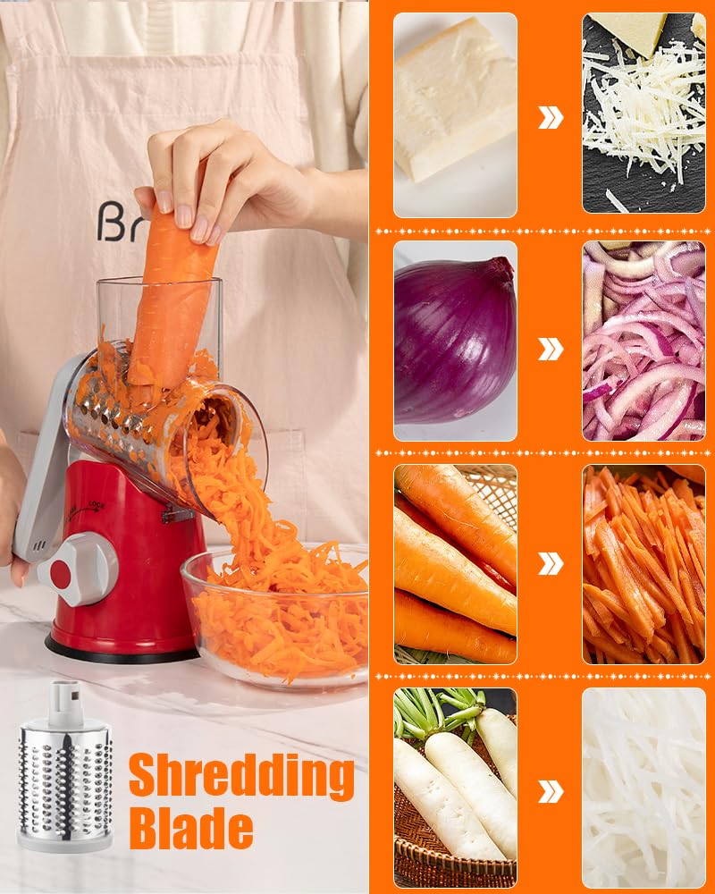 Brigii vegetable chopper and mandoline slicer in one compact tool for prep speed.