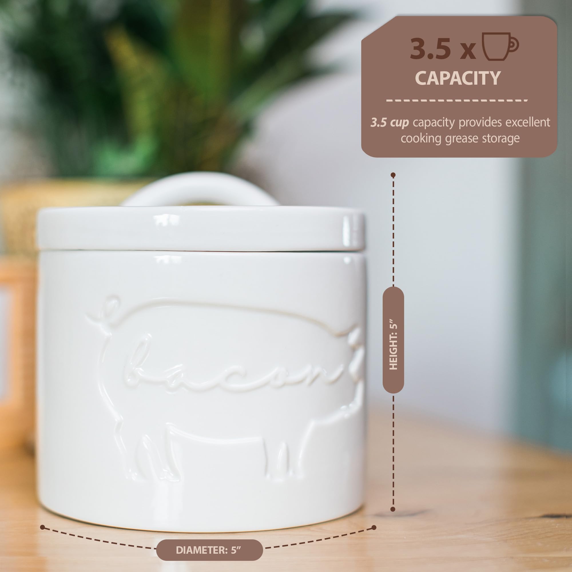 Briink Collective bacon-fat mesh filter keeps particles out for cleaner drippings.