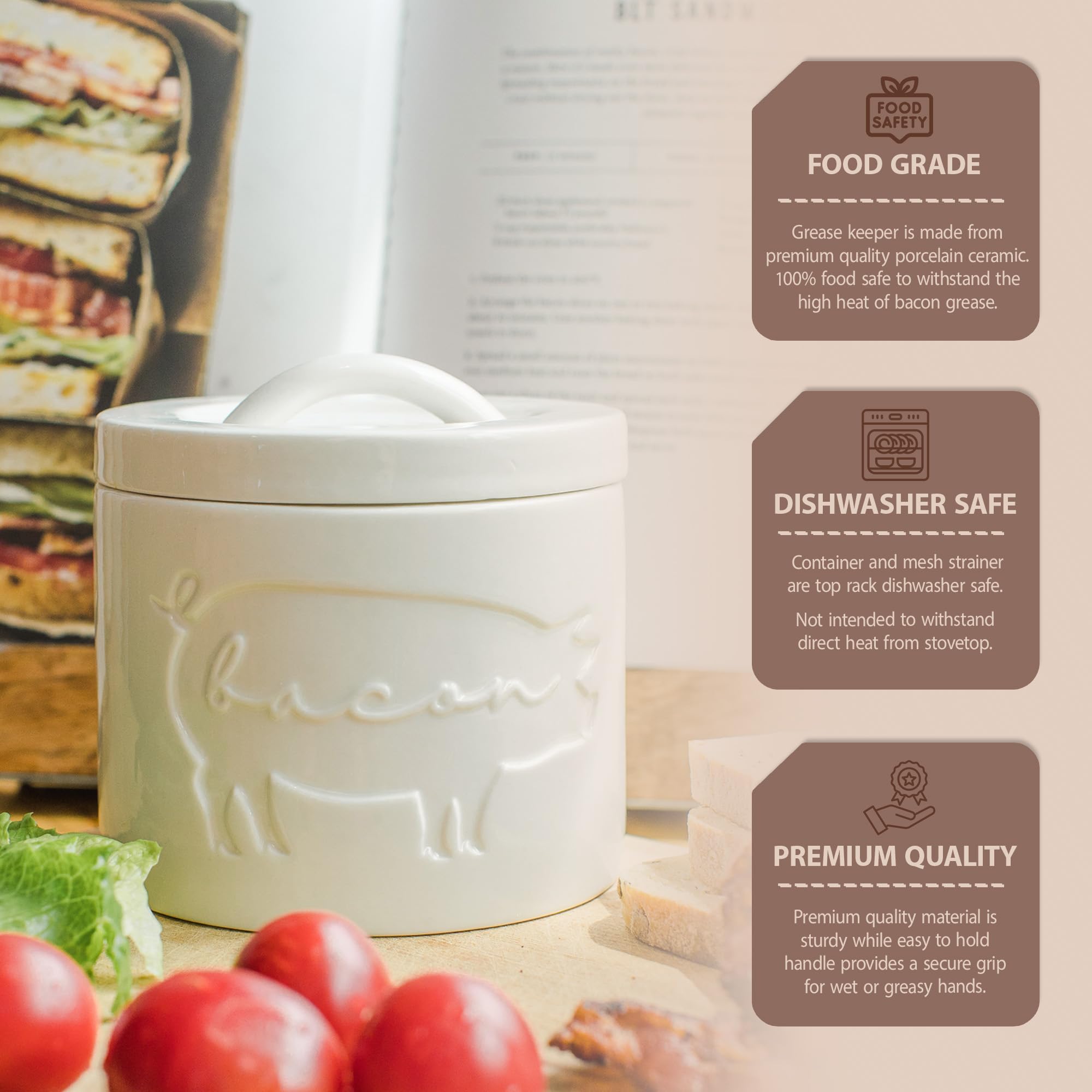 Briink Collective farmhouse canister adds stylish kitchen decor along with storage.