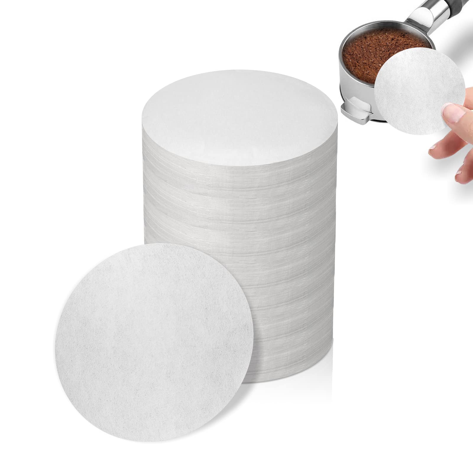 Brikinte 58mm unbleached espresso filter paper pack for even extraction and cleaner workflow