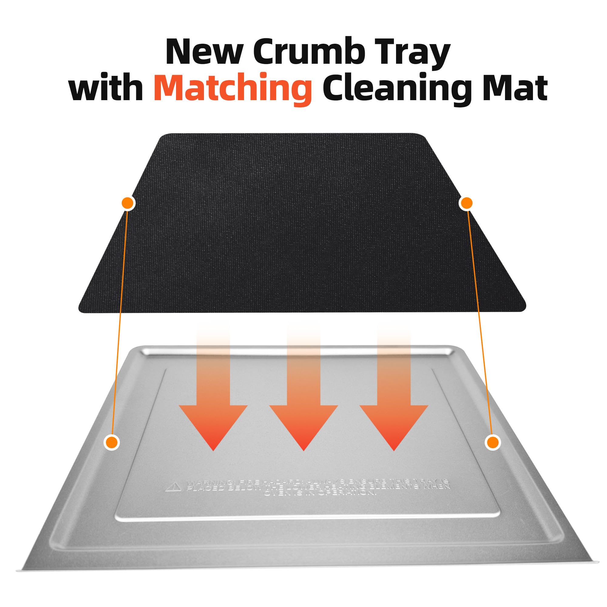 Brikinte black cleaning pads keep liners and tray looking new
